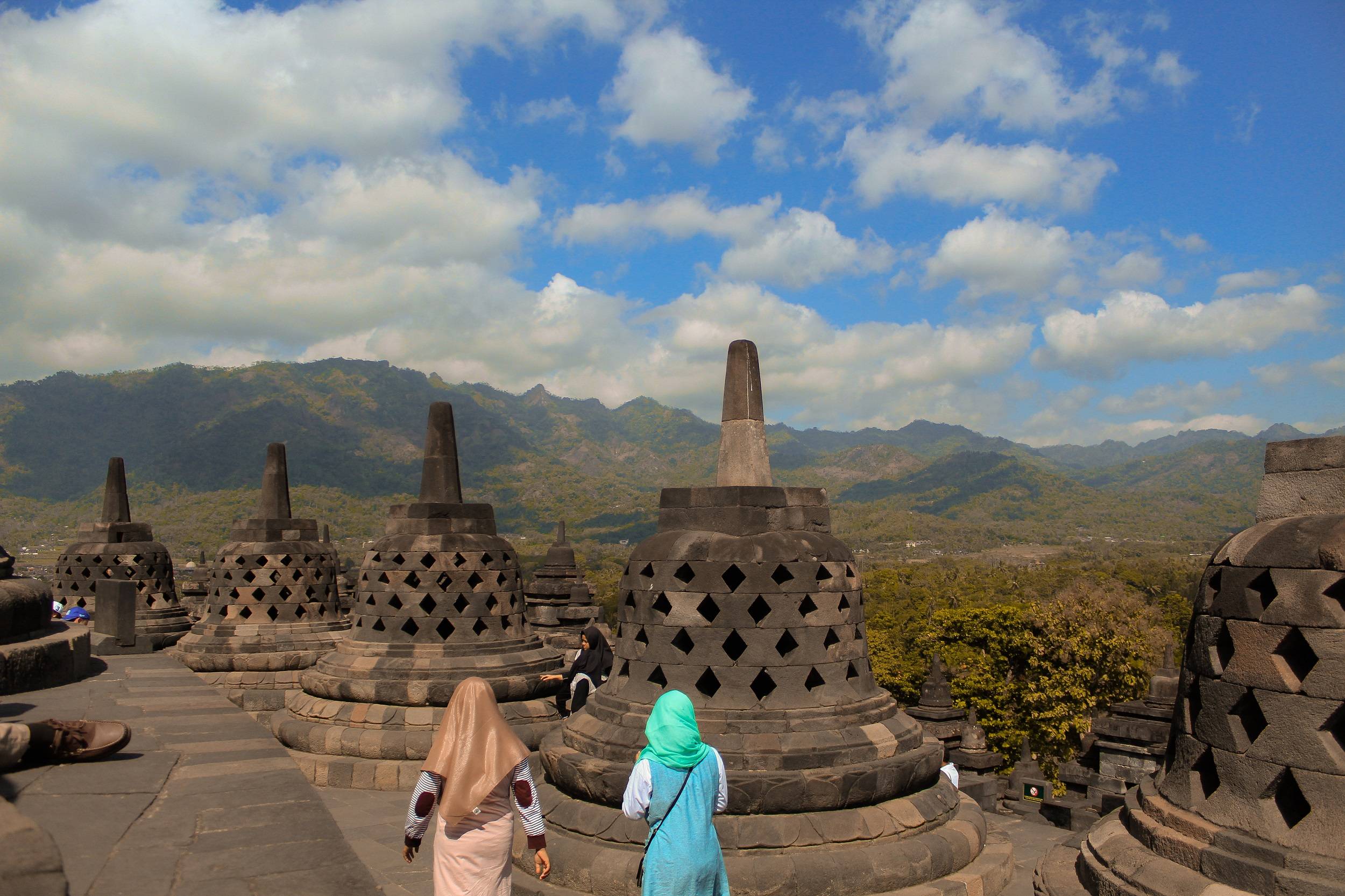 Spot foto pemandangan di Candi Borobudur (c) Hafiz Nur Lekseptian/Travelingyuk